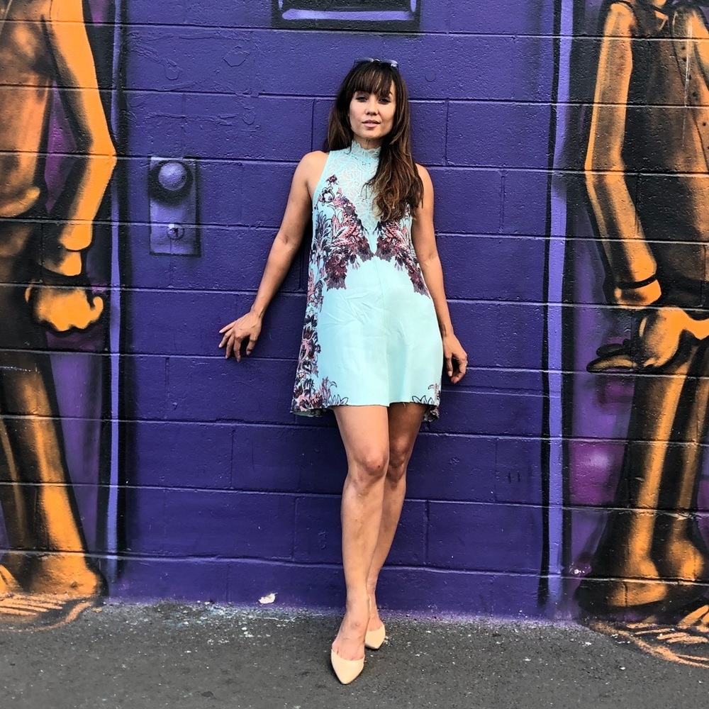 Free People Marsha printed slip dress Size XS